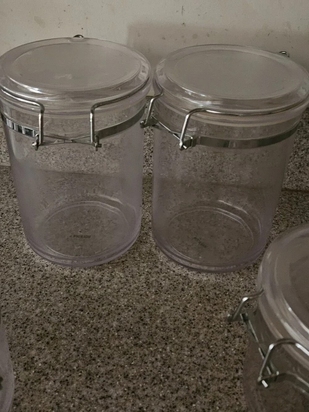 Set of 4 Clear Airtight Canisters